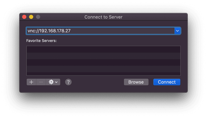 macOS Connect to Server in Finder